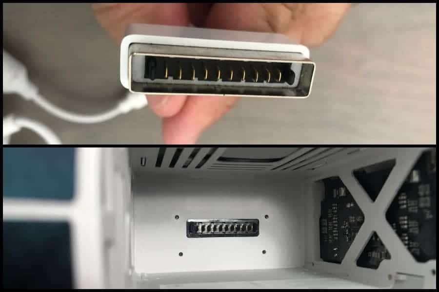 conectores da bateria piscando